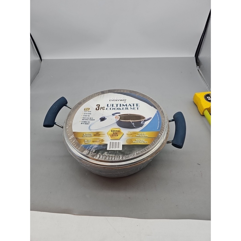Iko 3 Pc Ultimate Cooker Set - 4.5 QT Dutch Oven + Stainless Steel Basket Copper